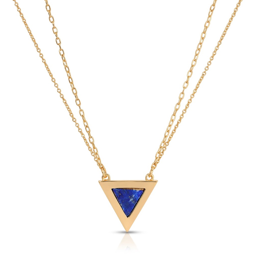 Michelle Campbell Triad stone inlay necklace